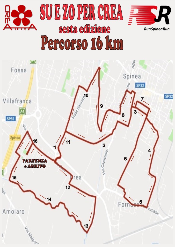 Percoso 16 km