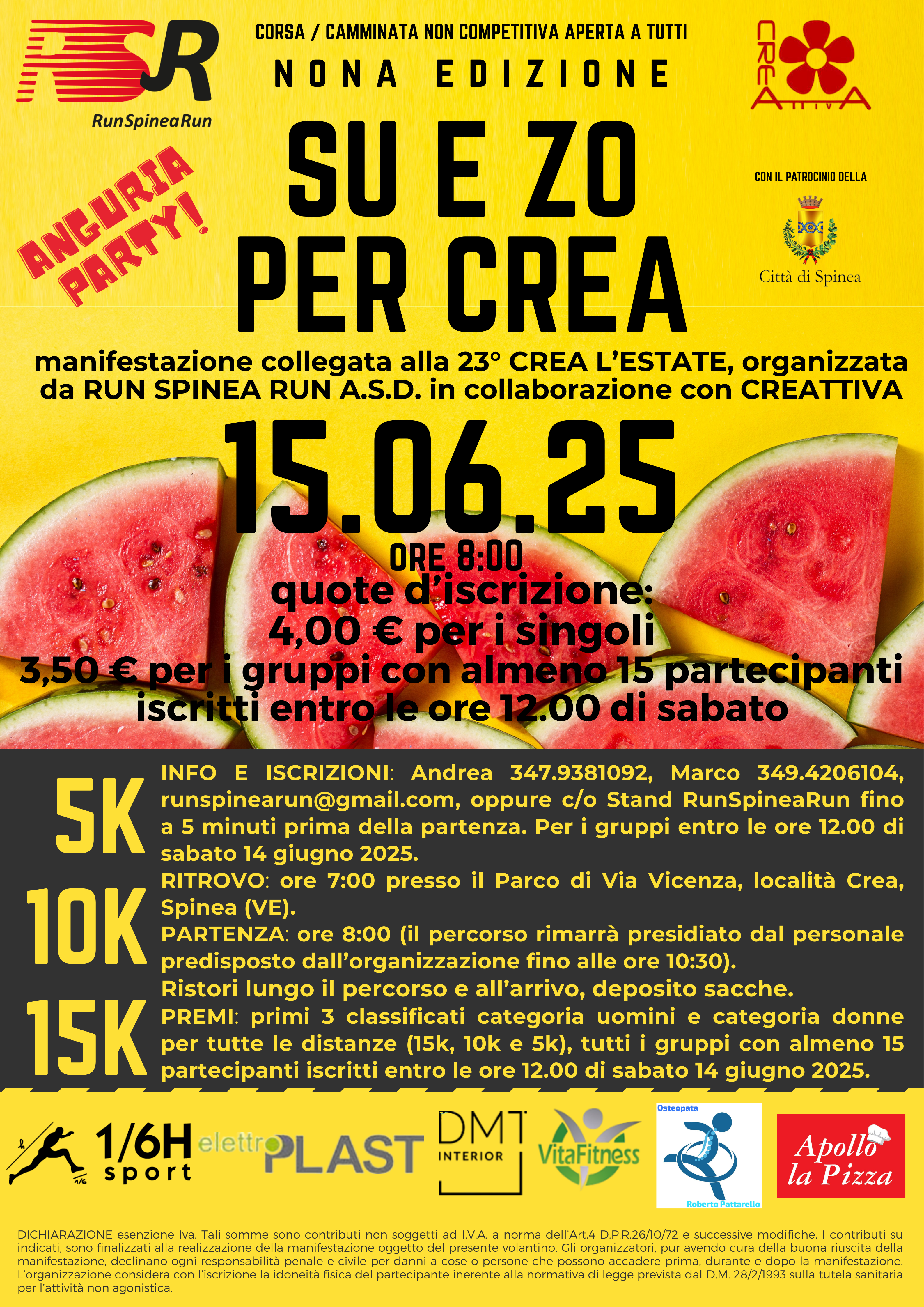 Su e zo per Crea 2025
